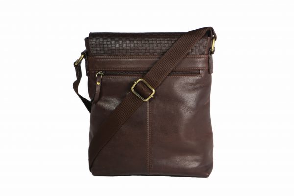 Leatherman Unisex Genuine Leather Messenger bag 8637-back