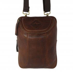 Multifunctional: Cross Body / Belt Pouch Brown Men's Leather Bag 2026 front side