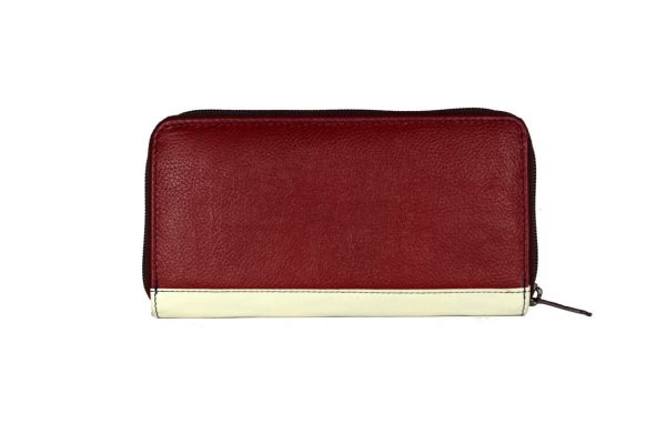 Multi color zip closure wallet for girls-ST 14-1-393 back