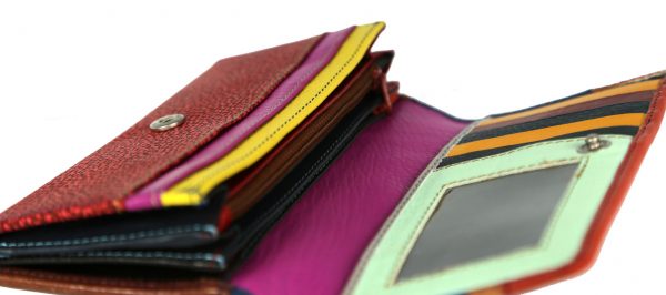 Multi Colour Women's Leather Wallet-ST 2025 inside
