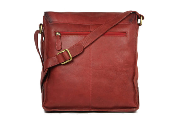 Red Crossbody Leather Bags For Men 102 back (leathermanfashion)
