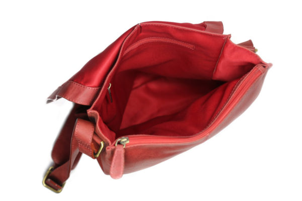 Red Crossbody Leather Bags For Men 102 inside (leathermanfashion)