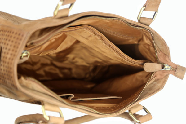 Tan Tote For Girls 2106 inside (leathermanfashion)