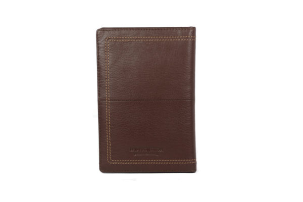 Men's Brown Leather Card Holder NR-1058 back (leathermanfashion)