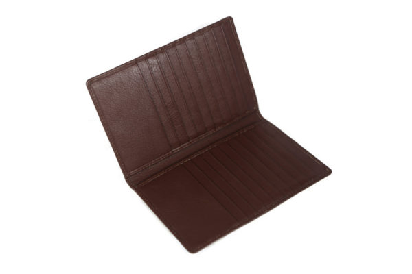 Men's Brown Leather Card Holder NR-1058inside (leathermanfashion)