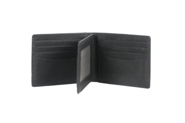 Bifold Black Men's wallet 614838 inside (leathermanfashion)