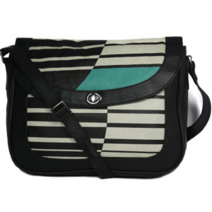 Print Black Sling Bag FR-022 front (leathermanfashion)