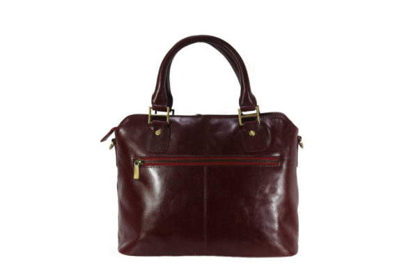 Wonen's Leather Cherry Satchel LTM 20 back (leathermanfashion)