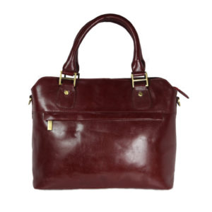 Wonen's Leather Cherry Satchel LTM 20 front (leathermanfashion)