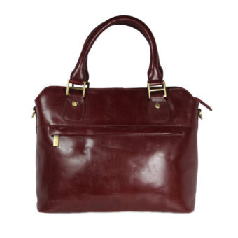 Wonen's Leather Cherry Satchel LTM 20 front (leathermanfashion)