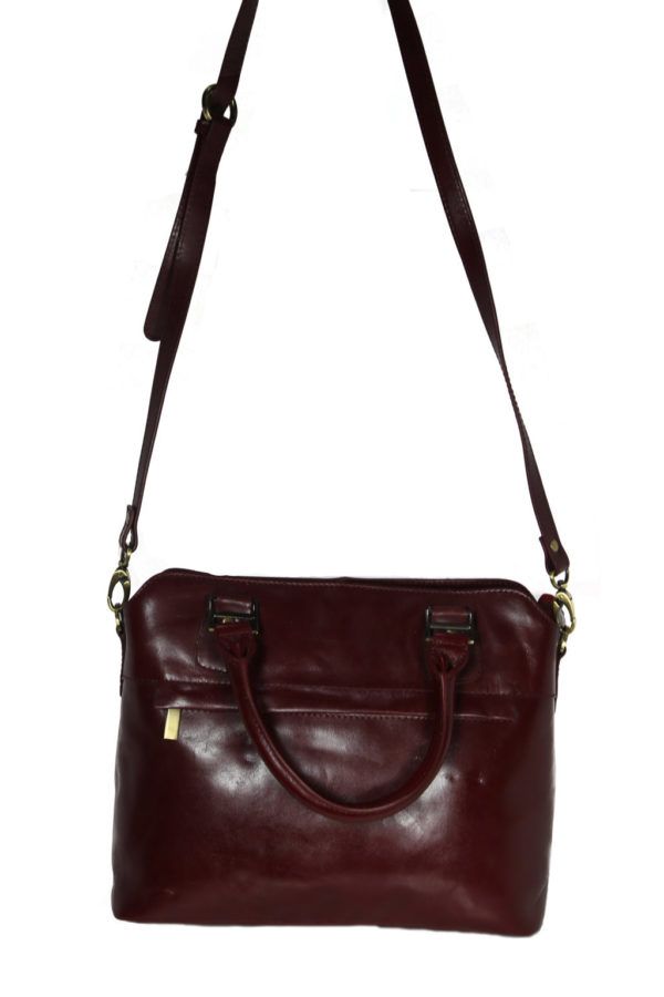 Wonen's Leather Cherry Satchel LTM 20 strap (leathermanfashion)