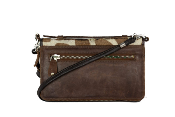 Dark Brown Leather Pouch Bag ML06 back (leathermanfashion)