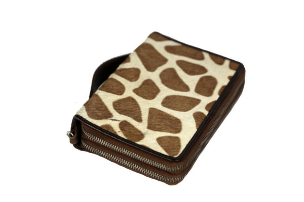 Dark Brown Leather Pouch Bag ML06 laydown (leathermanfashion)