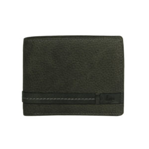 Bifold smoke color men's wallet NR 1020 front (leathermanfashion)