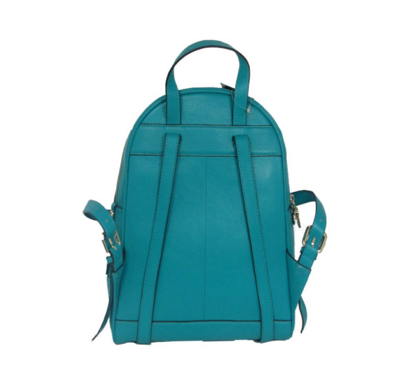 Turquoise Leather Backpack RKS1718-05 back (leathermanfashion)