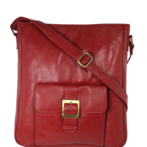 Red Messenger Bag For Girls SP 110 front (leathermanfashion)