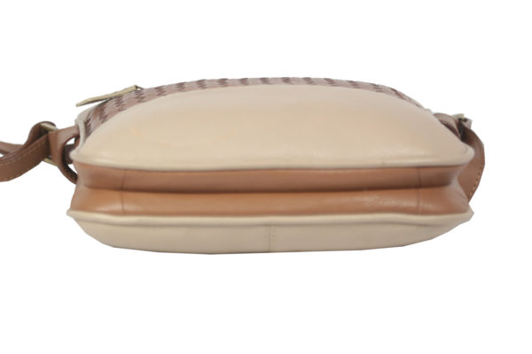 Leatherman Fashion Leather Beige Sling Bag B192 bottom