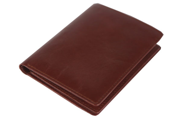 Leatherman Fashion Women Brown Genuine Leather Wallet GNR 1097 laydown