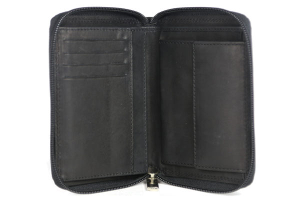 Leatherman Fashion Girls Black Genuine Leather Wallet gnr1119b inside