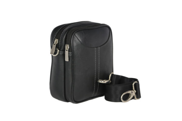 Leatherman Fashion Genuine Leather Black Shoulder Bag 2021 side