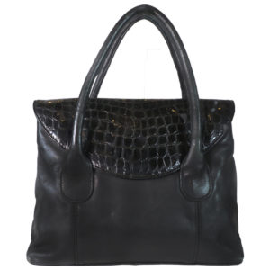 Leatherman Fashion Girls Black Handbag b113k front