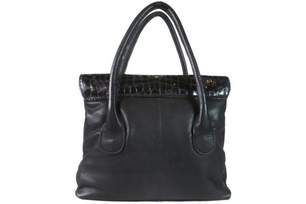 Leatherman Fashion Girls Black Handbag b113k back view