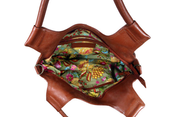 Women Brown Handbag LM 22 inside leathermanfashion