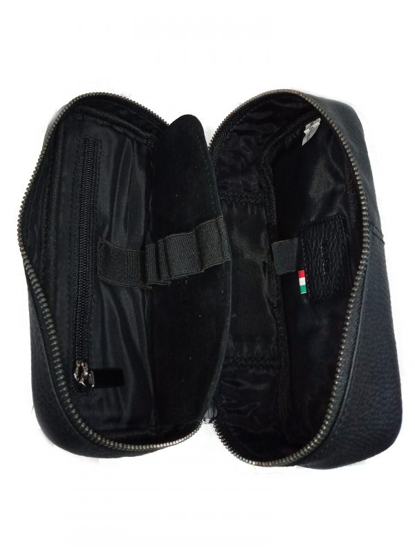 Leatherman Fashion Genuine leather black toilet kit TG2052 inside