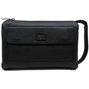 Lratherman Fashion Women Black Hand Pouch front