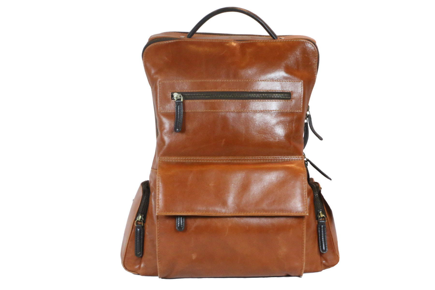 Genuine Leather Laptop Backpack Tan Brown Backpack - Leatherman Fashion  Private Limited