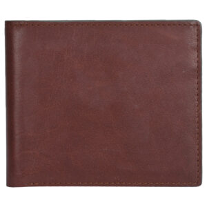 Leatherman Fashion Genuine Leather Brown Gent's Wallet 5 Card Slots