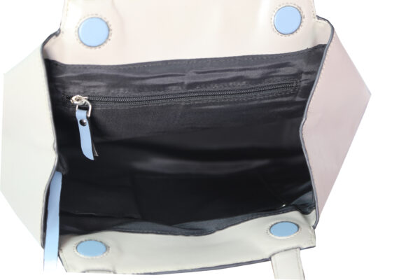 Leatherman Fashion women blue tote 3031 inside