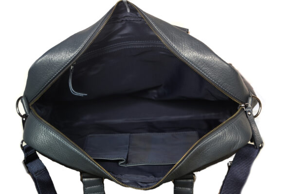 unisex navy black hand messenger bag inside