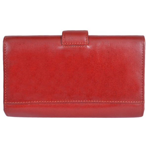 Genuine Leather Girls Red Wallet 5 Card Slots - Leatherman Fashion ...