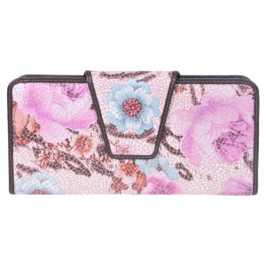 Genuine Leather Women's Multicolor Wallet 12 Card Slots