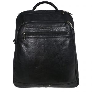 Genuine Leather Unisex Laptop Black Backpack