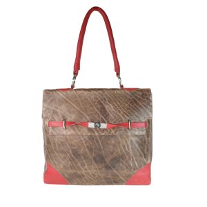 Brown Pink Shoulder Bag