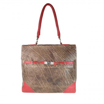 Brown Pink Shoulder Bag