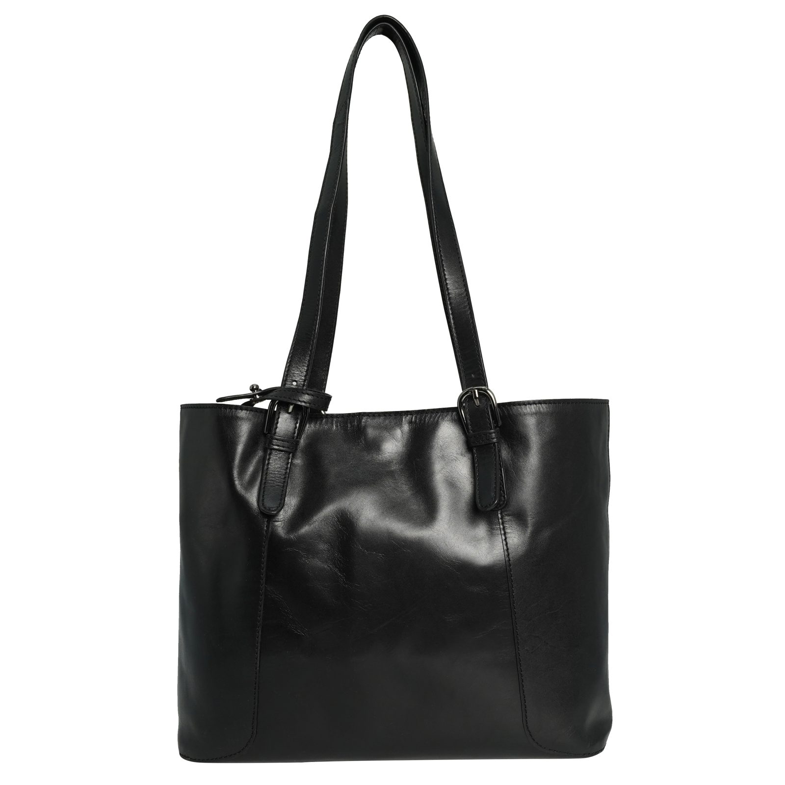 Genuine Leather Women Black Tote Bag - Leatherman Fashion Private Limited