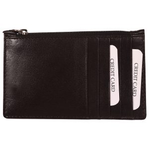 Genuine Leather Unisex Brown Card Holder 50709