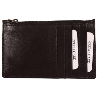 Genuine Leather Unisex Brown Card Holder 50709